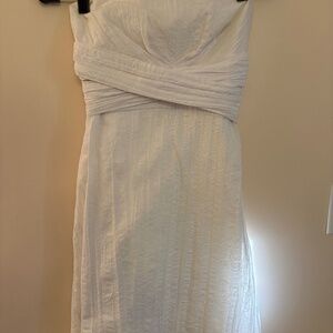 White House Black Market White strapless dress
